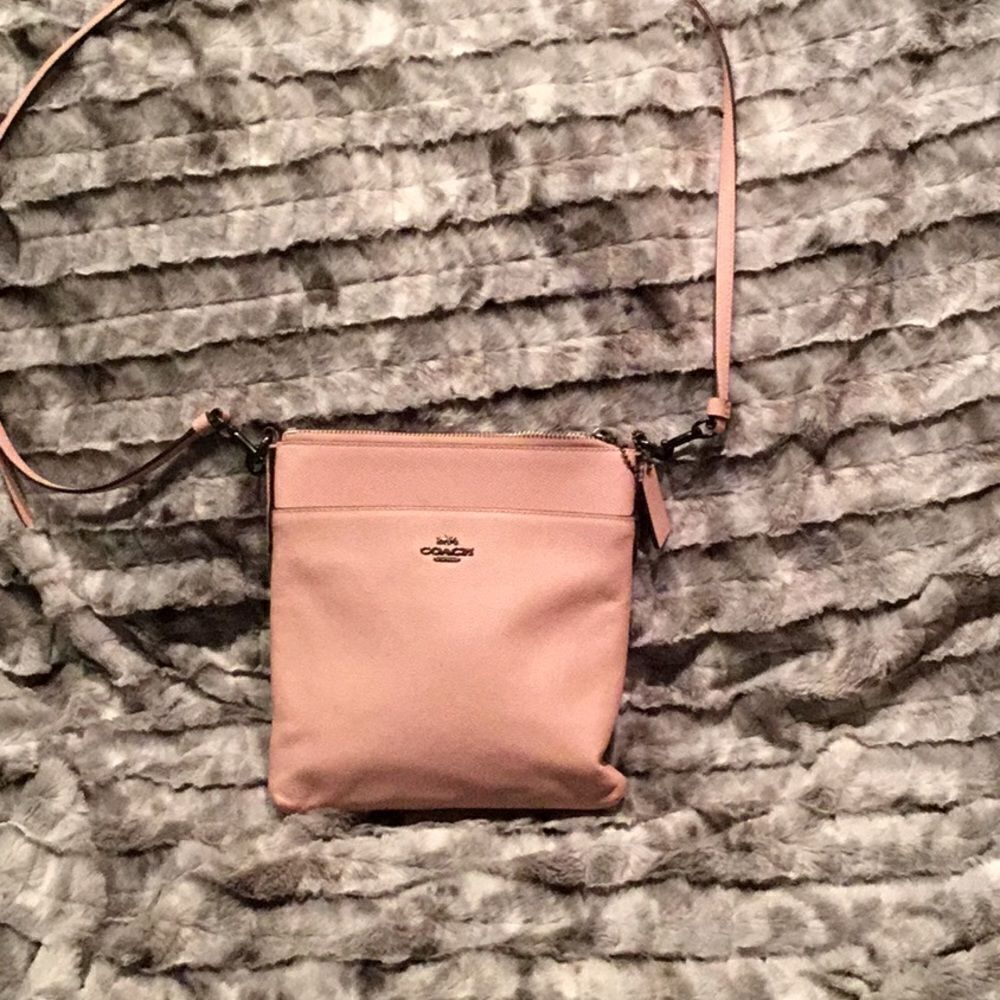 Coach  Leather Crossbody Pink